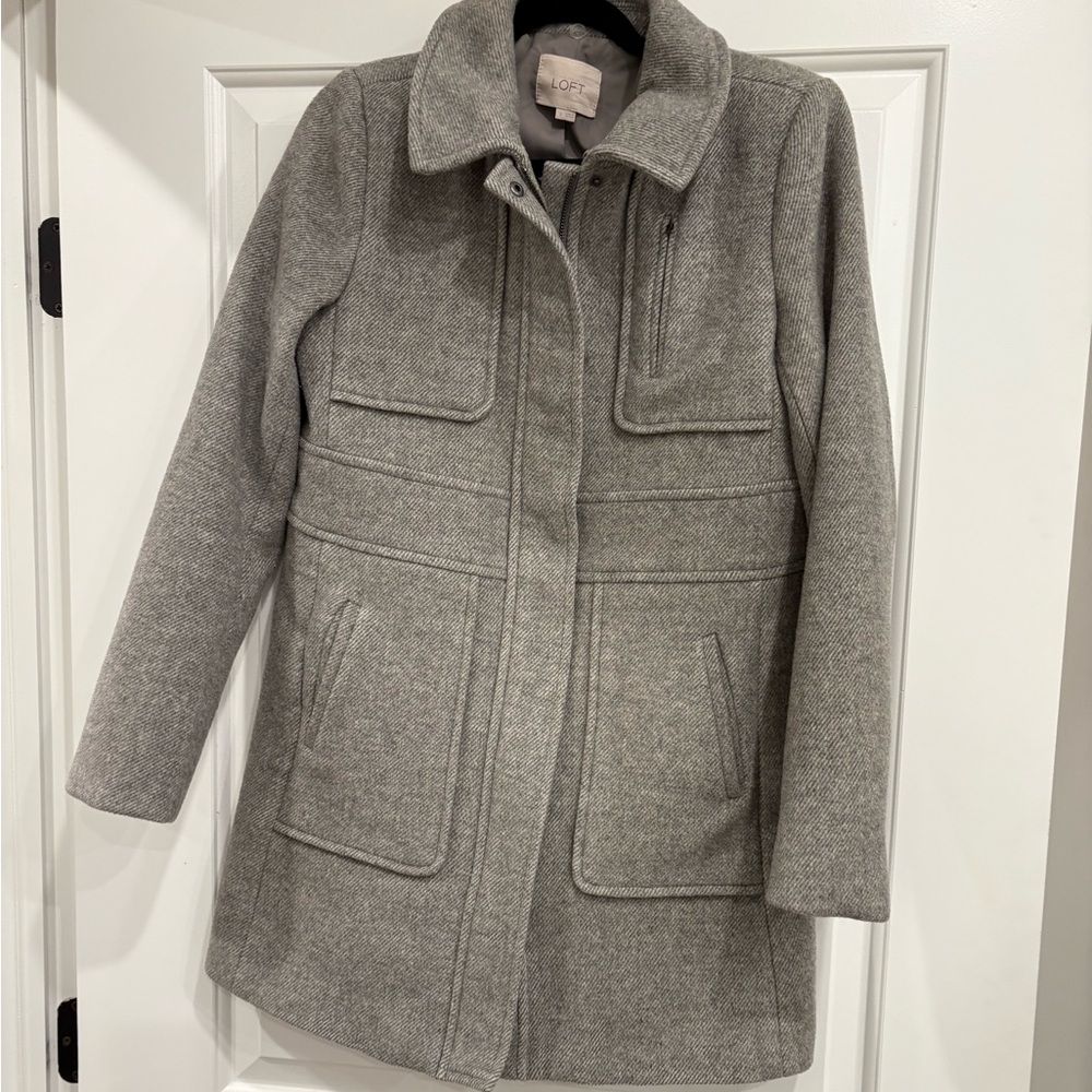 LOFT Women's Classic Gray Pea Coat